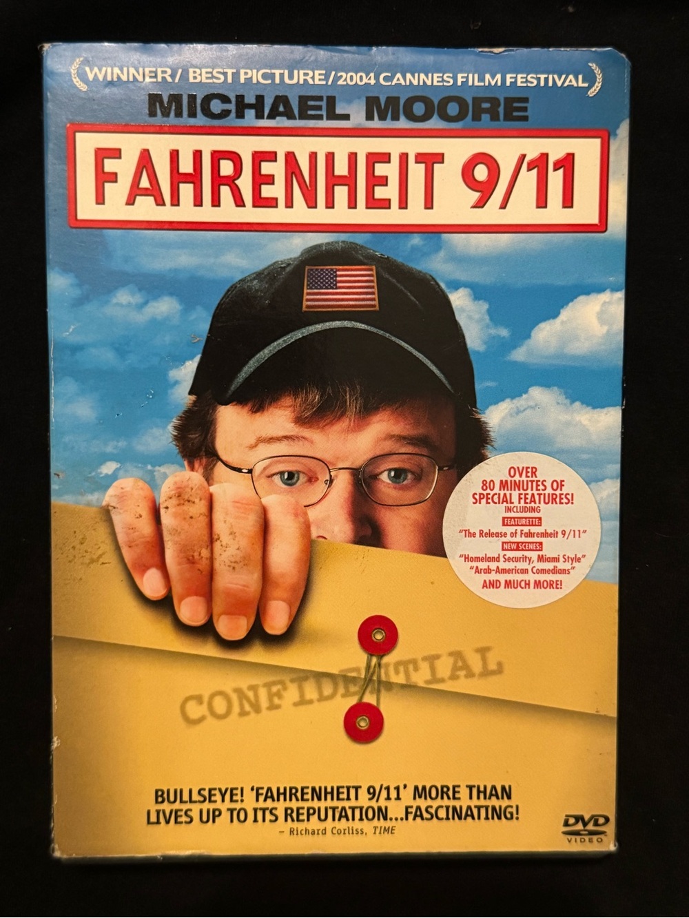Fahrenheit 9/11 Michael Moore DVD - Red, Blue, Tan